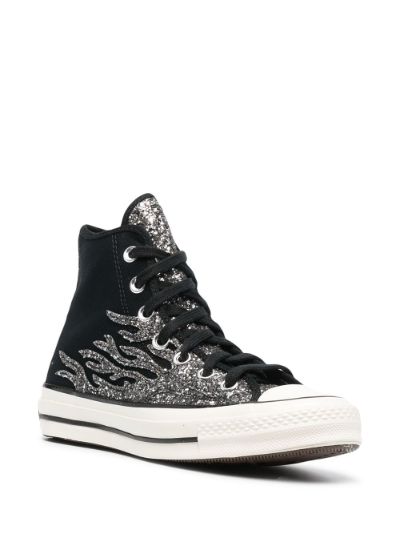 glitter flame converse