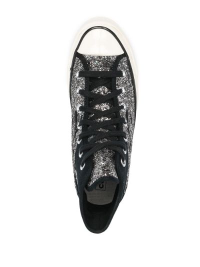 black sparkle chuck taylors