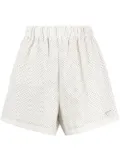 Prada high-waisted logo-plaque shorts - White