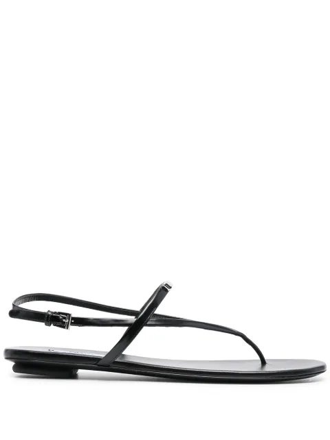 Prada logo plaque thong sandals