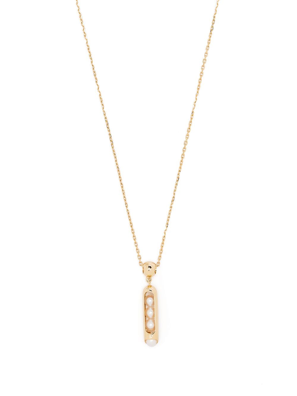 18kt yellow gold akoya pearl Small Melody pendant necklace