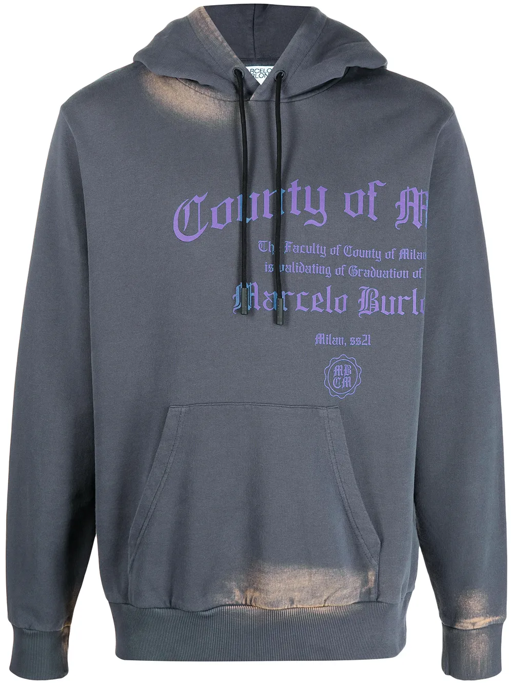 grey bleached hoodie