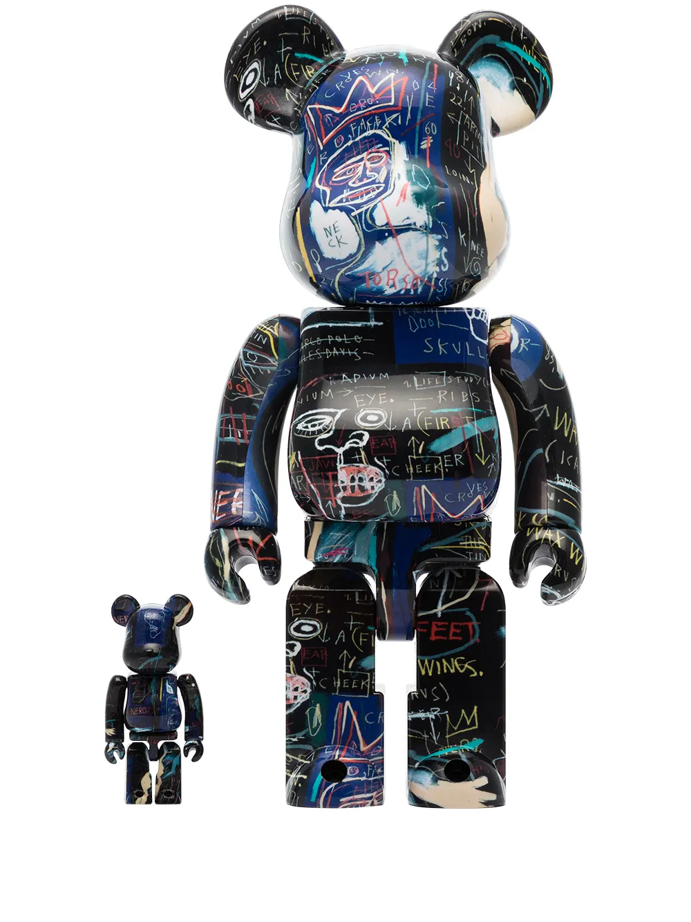 Medicom Toy x Be@rbrick Jean-Michel Basquiat #7 100% & 400% Set