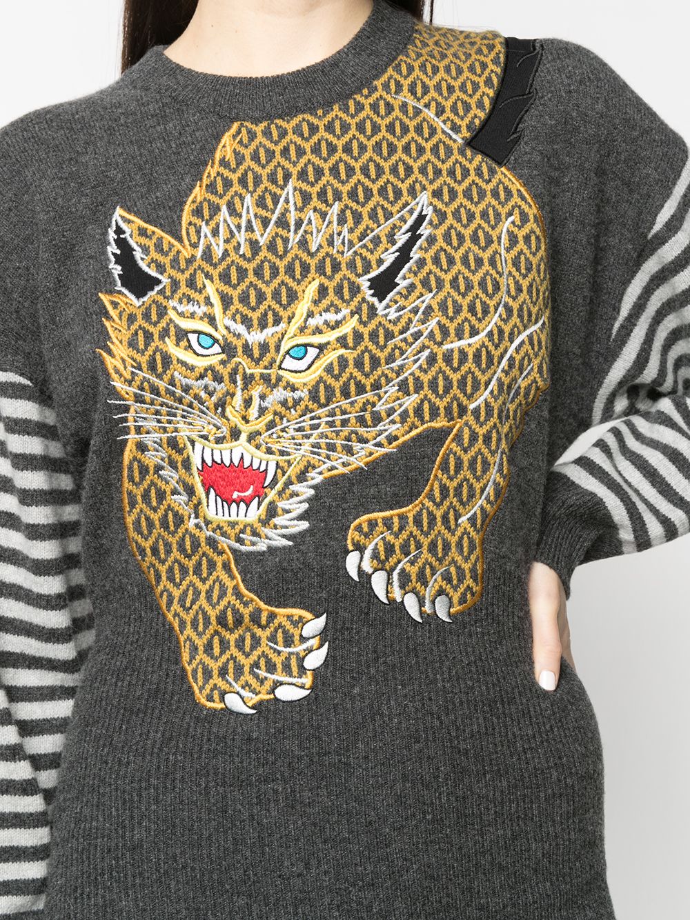 фото Kenzo трикотажное платье с вышивкой tiger