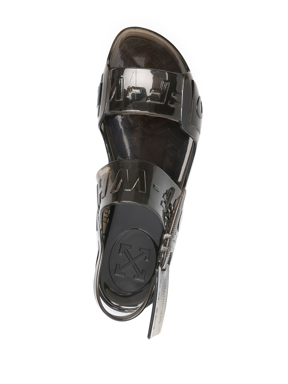 фото Off-white прозрачные сандалии с биркой zip tie