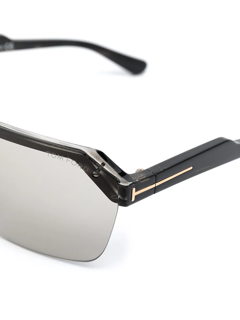 TOM FORD Eyewear Zonnebril met oversized montuur Zwart