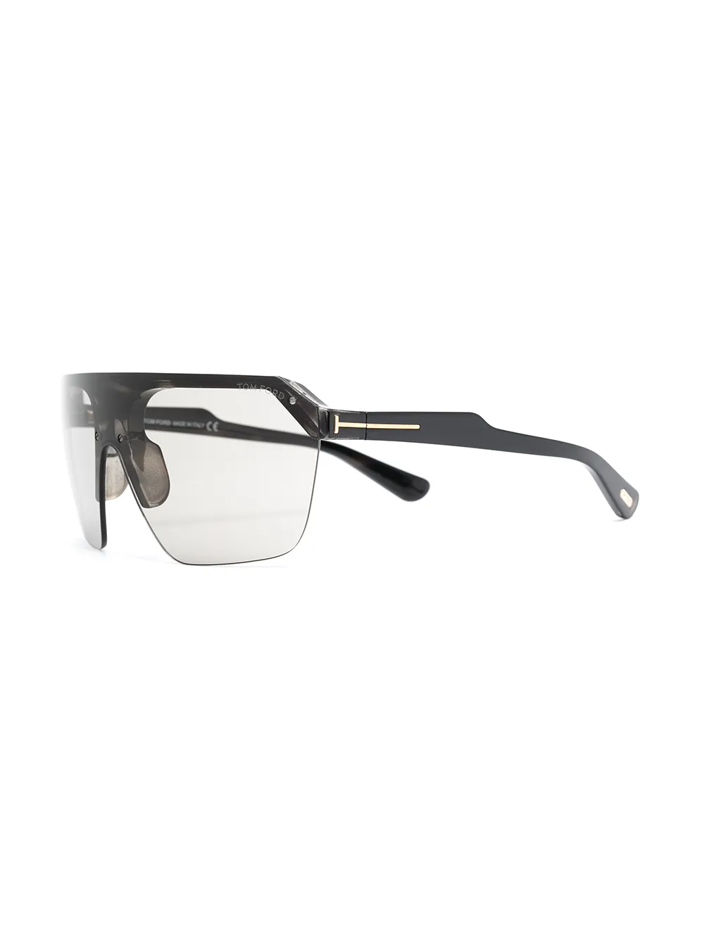 TOM FORD Eyewear Zonnebril met oversized montuur Zwart