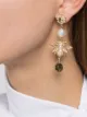 Erdem crystal bee mismatched earrings