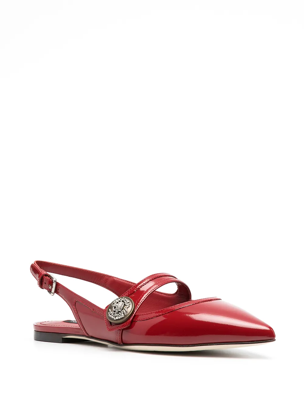 Dolce & Gabbana Patent Leather Slingback Flats - Farfetch