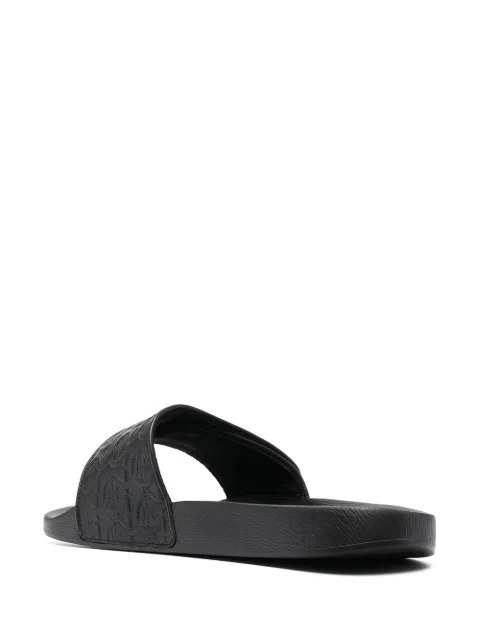 black ferragamo flip flops