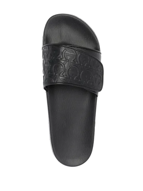 black ferragamo flip flops