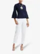 Image 2 of Oscar de la Renta cropped straight-leg trousers