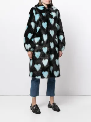 Shrimps Lorca heart-print coat 