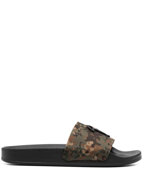 Giuseppe Zanotti - camouflage-print slides