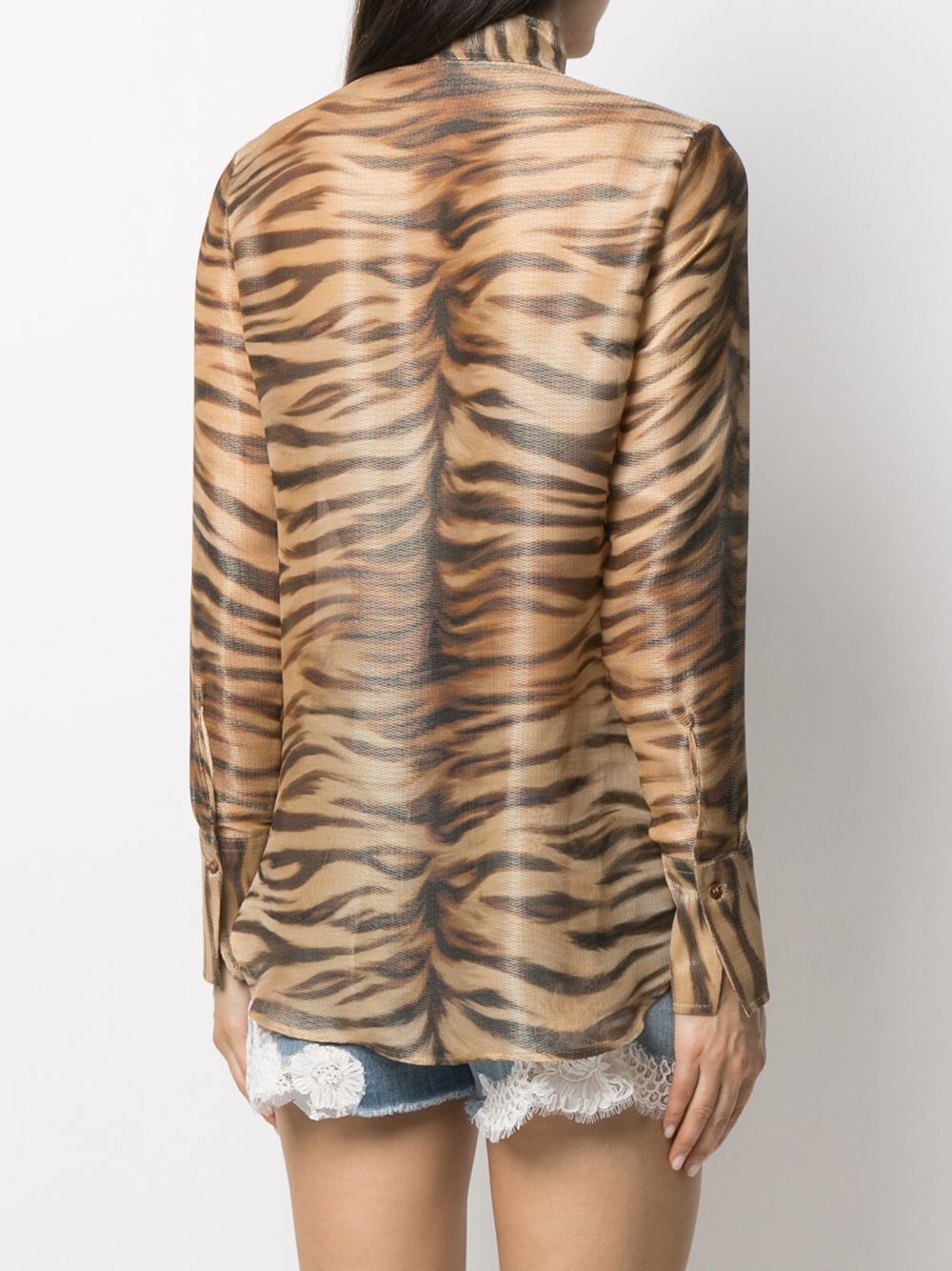 фото Ermanno scervino рубашка с тигровым принтом
