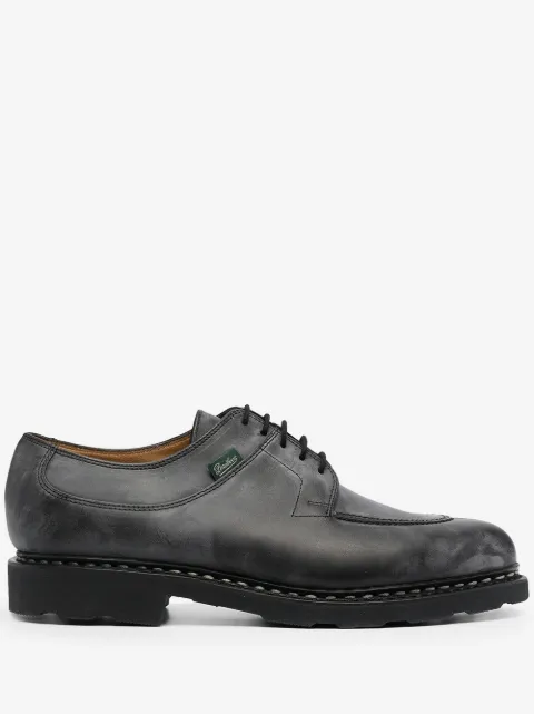 Paraboot distressed leather lace-up derby shoes