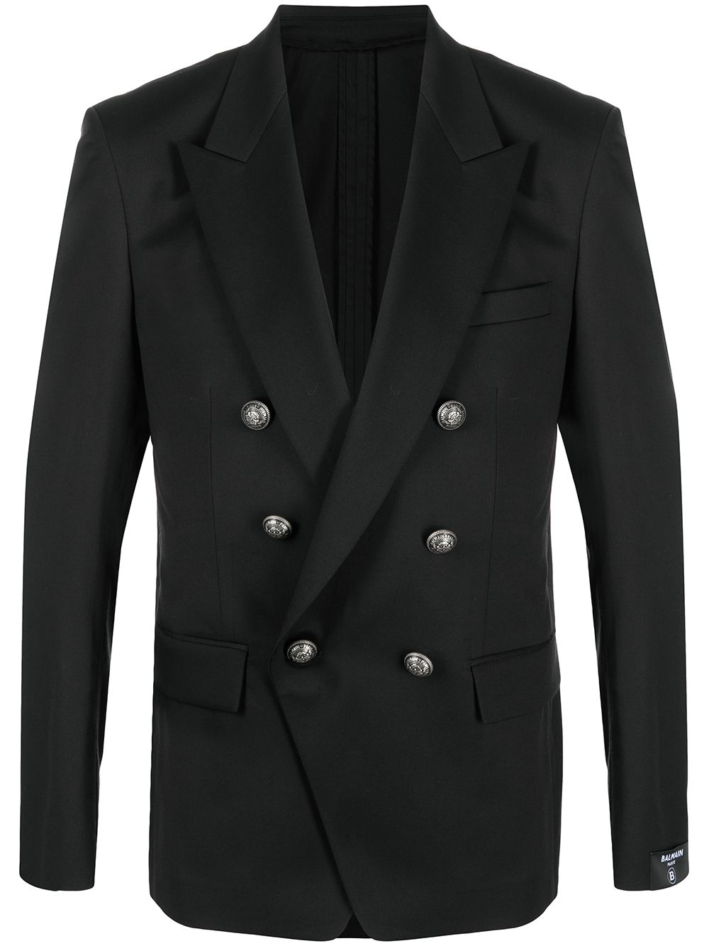 BALMAIN EMBOSSED BUTTONS DOUBLE-BREASTED BLAZER