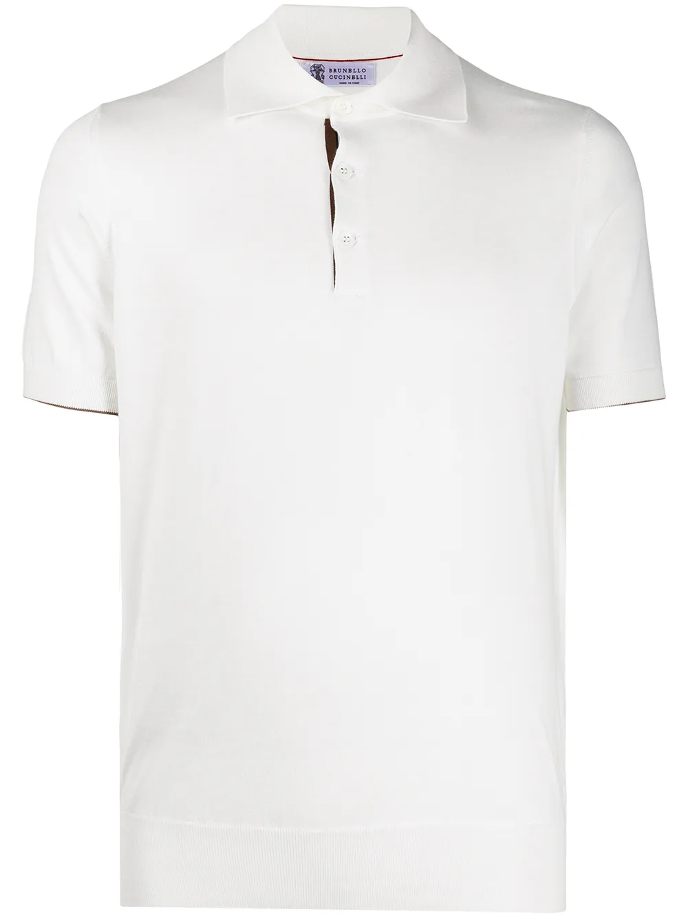 

Brunello Cucinelli playera tipo polo manga corta - Blanco