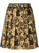 Image 1 of Versace Jeans Couture Barocco-print pleated short skirt