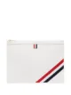 Image 1 of Thom Browne RWB tri-stripe clutch bag