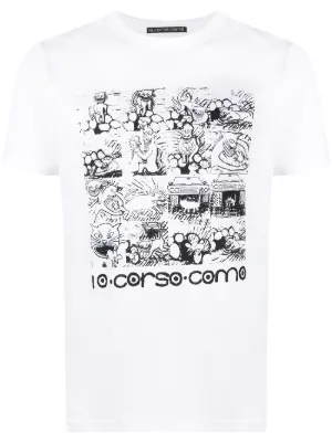 10 CORSO COMO Graphic Print short-sleeved T-shirt | White | FARFETCH