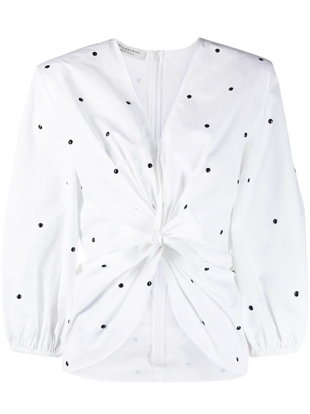 

Philosophy Di Lorenzo Serafini blusa con motivo de lunares - Blanco