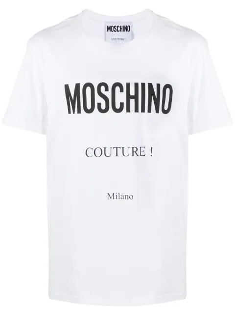 Moschino Camiseta de algodão com estampa de logo