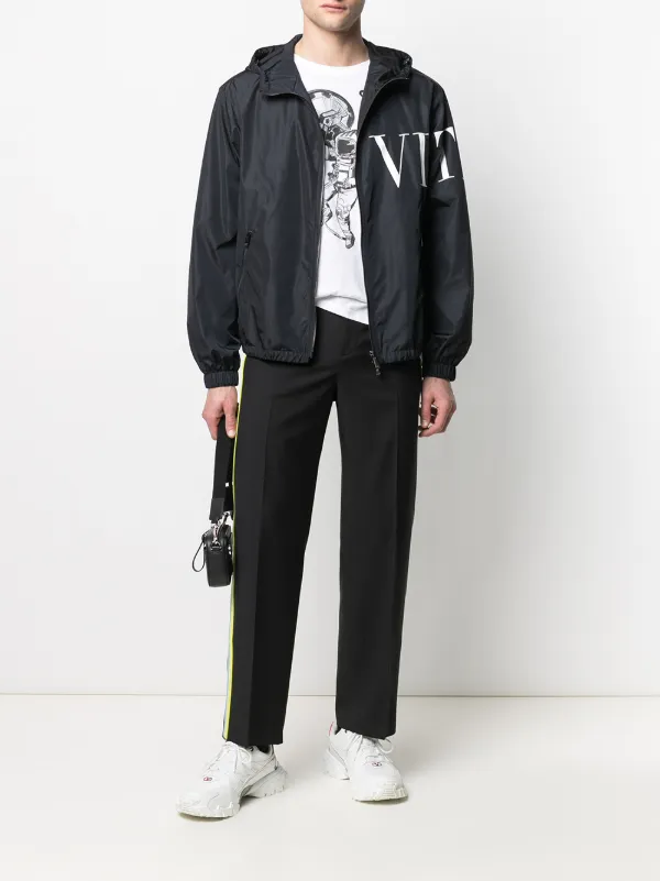 Valentino Garavani side-stripe Tailored Trousers | Black