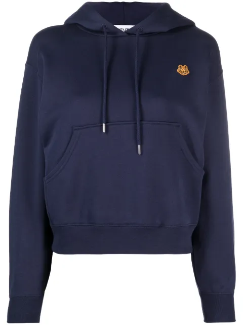 Kenzo tiger patch cotton hoodie
