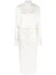 Image 1 of The Attico long-sleeved maxi shirt dress