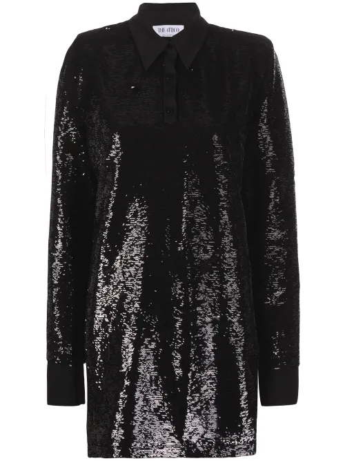 Robe courte brodée de sequins - The Attico - Modalova