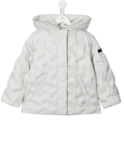 Emporio Armani Kids معطف مبطن بهودي مجعد