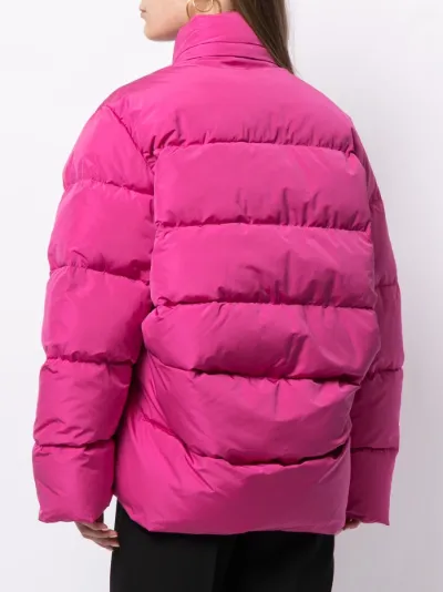 Balenciaga cropped puffer jacket pink 