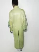 LUEDER leather panelled single-breasted coat