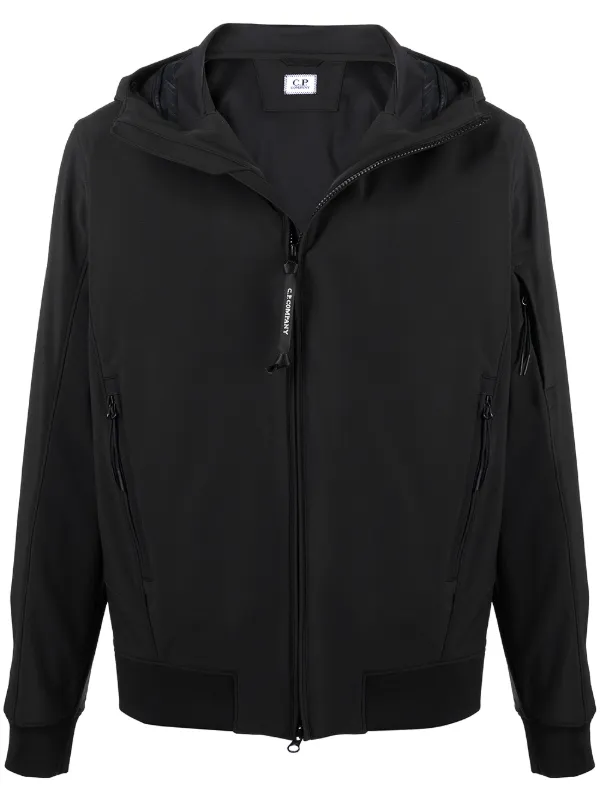 zip through hooded jacket