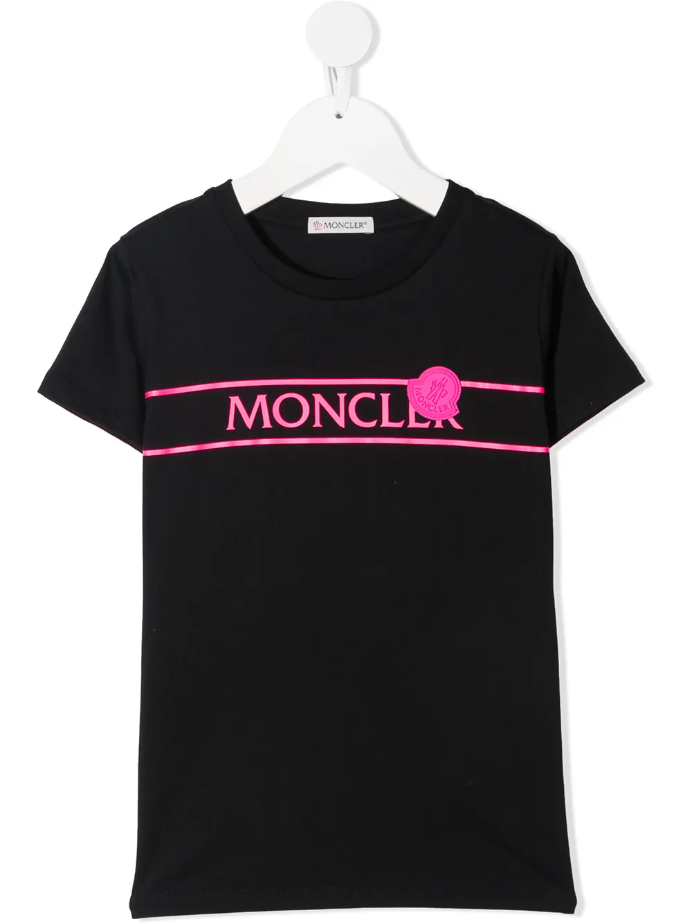 

Moncler Enfant playera con logo estampado - Negro