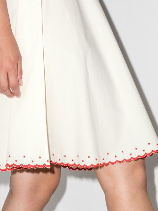 embroidered scallop-hem skirt展示图