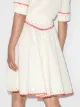 Batsheva embroidered scallop-hem skirt