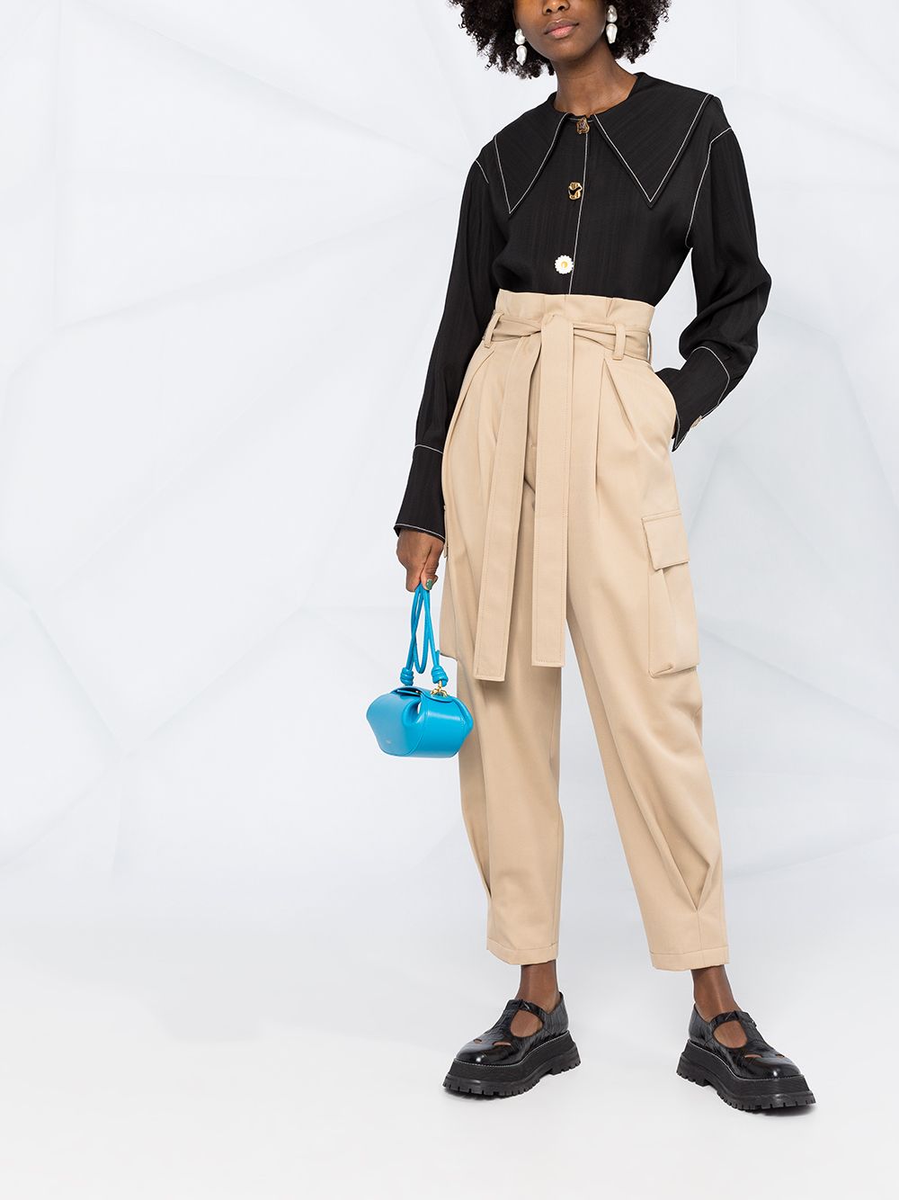 фото Red valentino tie-waist cargo trousers