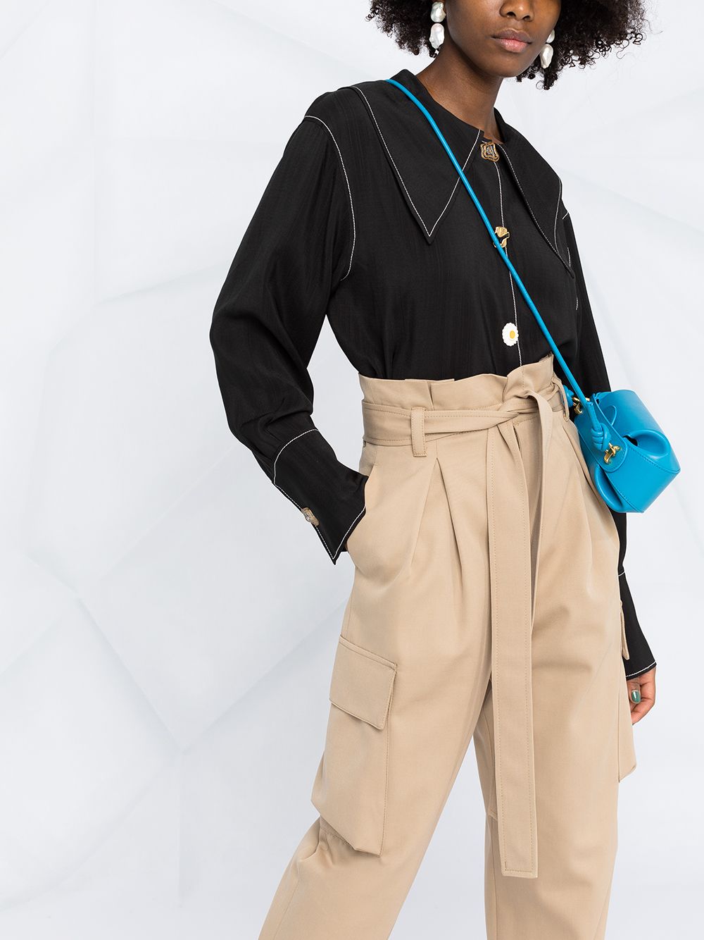 фото Red valentino tie-waist cargo trousers