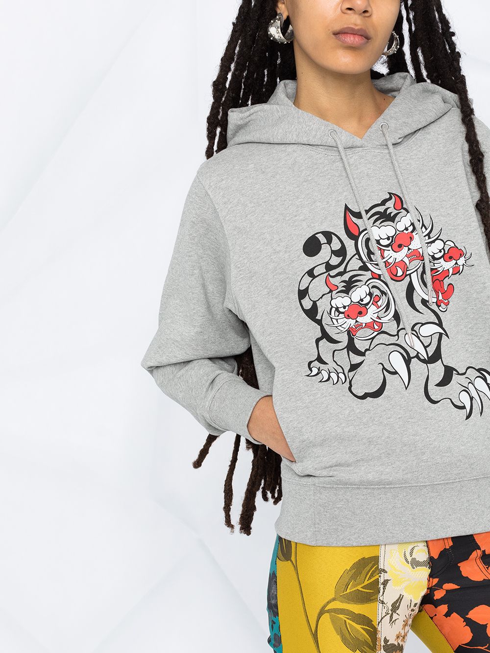 фото Kenzo embroidered three-headed tiger hoodie