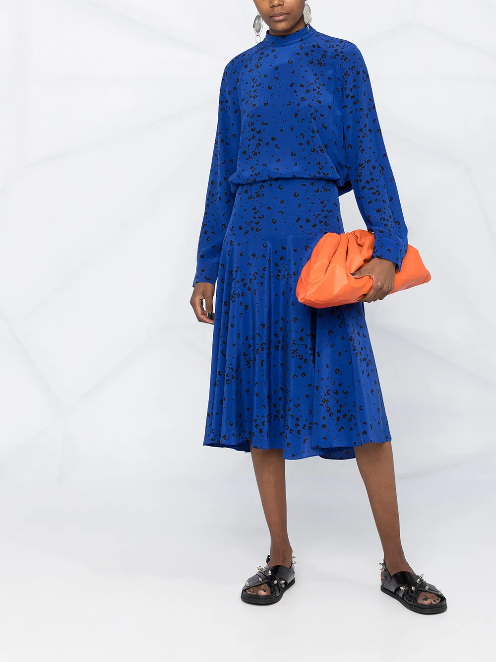 Image 2 of Kenzo leopard print mid-length dress