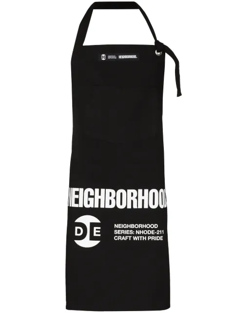 Neighborhood logo print apron