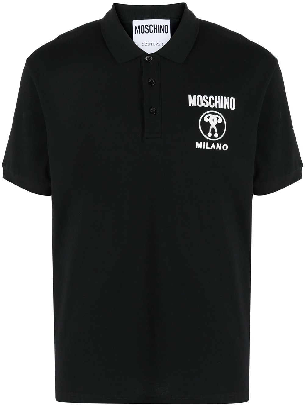 Double Question Mark short-sleeve polo shirt