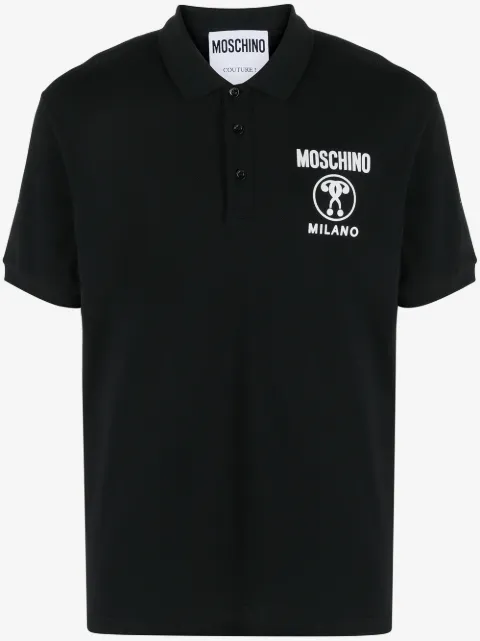 Moschino Double Question Mark short-sleeve polo shirt