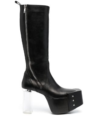 rick owens 90 beveled platform boots