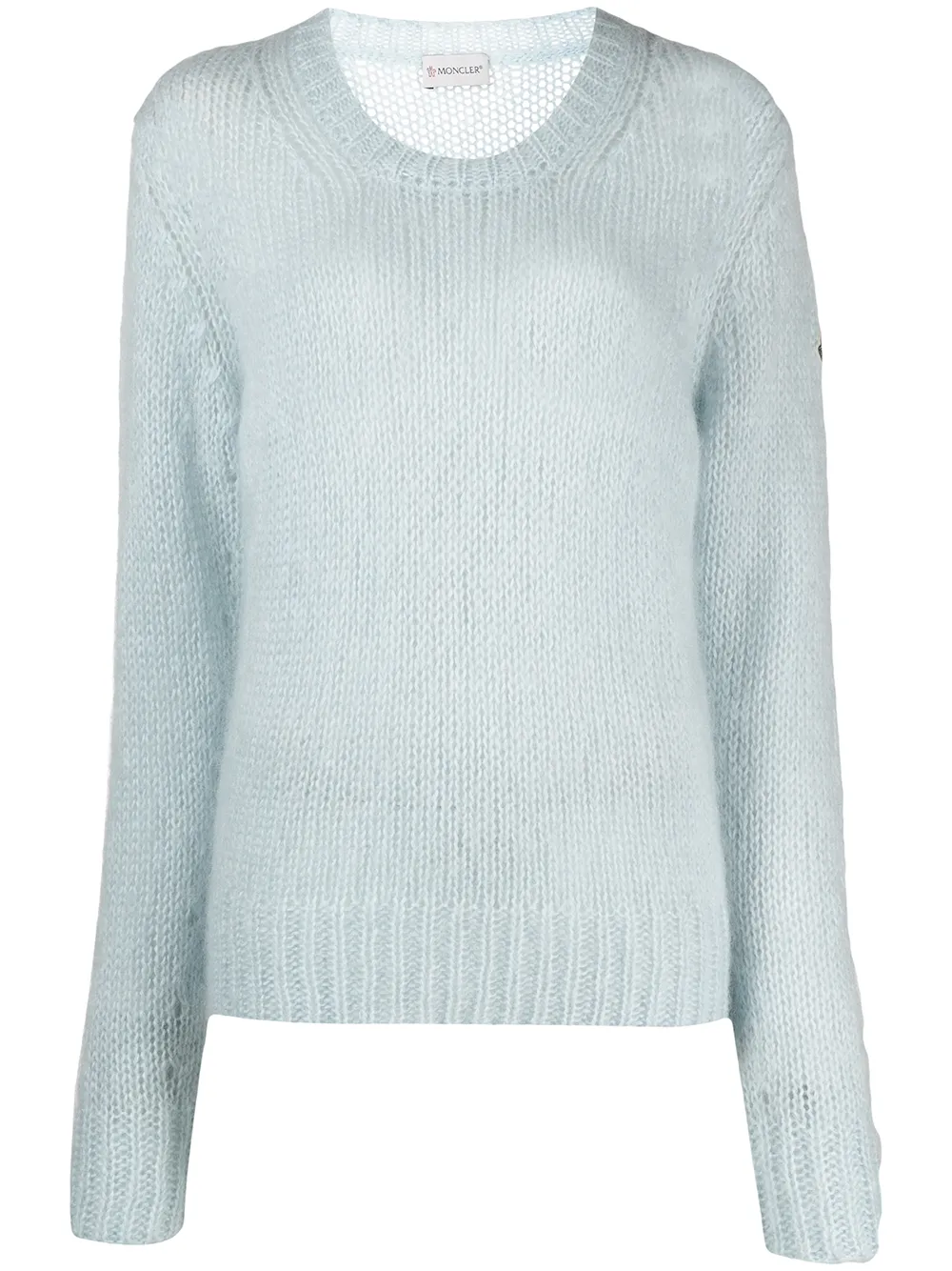 

Moncler suéter tejido con cuello redondo - Azul