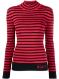 Moncler striped high-neck jumper - Red