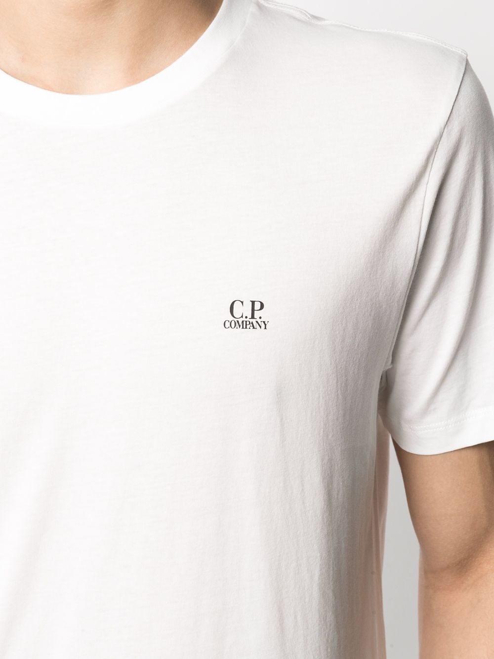 фото C.p. company logo print cotton t-shirt