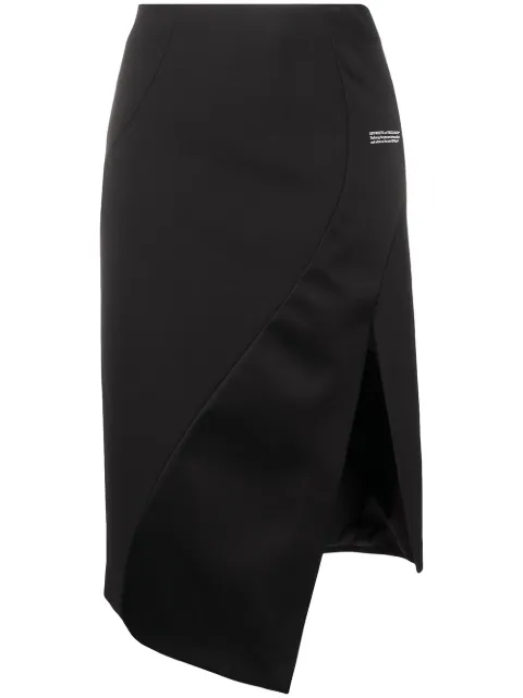 Off-White asymmetric-hem logo-print skirt